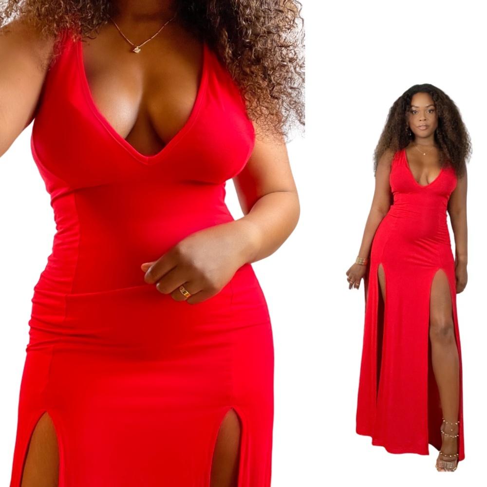 Red Cocktail Party Dress